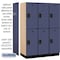 Salsbury Industries 2 Tier Designer Locker, 54"Wx76"Hx21"D, 6 Door, Blue 18-22361BLU - alternate 5
